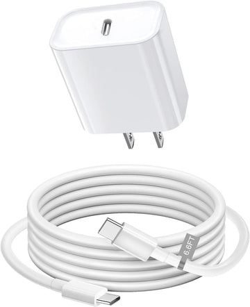 2-Pack Fast iPhone Charger – USB Wall Plug + 6FT Lightning Cable