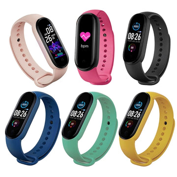 2025 M5 Smart Fitness Tracker – Blood Pressure & Heart Rate Monitor Smartband