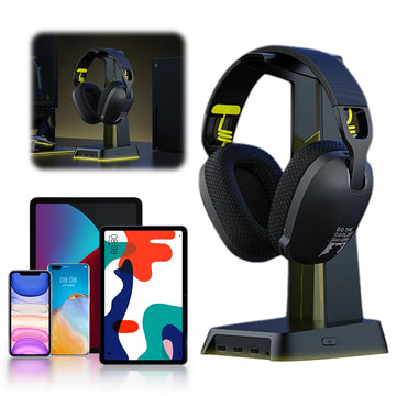 Wireless Gaming Headset – 2.4GHz/BT5.3/Wired Over-Ear with Noise Canceling Mic for PS4, PC & Laptop