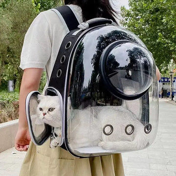 Pet Cat Carrying Bag – Space Capsule Pet Backpack, Breathable & Portable for Cats & Small Dogs