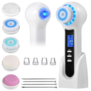 Electric Facial Washer & Exfoliator – Rotating Brush for Deep Cleansing & Massage