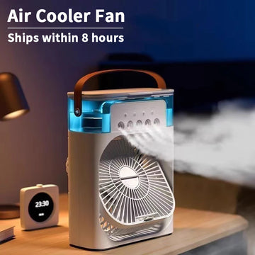 3-in-1 Air Conditioner Fan – Portable Air Cooler, Humidifier & LED Night Light for Home & Office