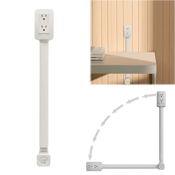 42/75cm Wall Outlet Extender with USB-A & USB-C – Power Cable for Travel, Dorm & Nightstand