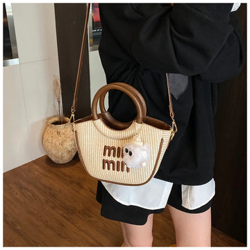 2025 Korean-Style Bucket Bag – Niche Embroidery, Fashionable & Versatile Shoulder Bag