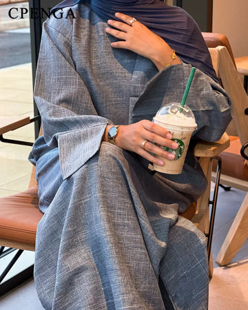 2024 Dubai Abaya for Muslim Women – Elegant Modest Eid & Ramadan Dress Türkiye Style