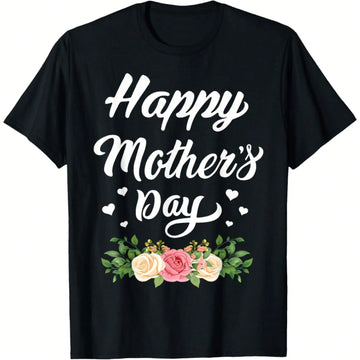 Happy Mother's Day 2025 Women's Oversized T-Shirt – Cute Mom & Grandma Graphic Tee