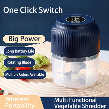 250ml Mini Wireless USB Rechargeable Electric Vegetable Chopper – Garlic Crusher