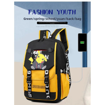 PKQ Cartoon Animation Backpack – Large Capacity Lightweight Travel & School Bag for Students and Holidays