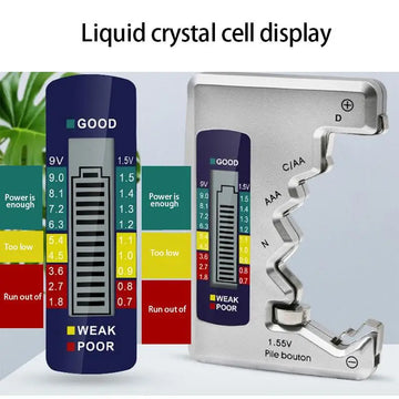 Universal Digital Battery Tester – Capacity Checker for Lithium & AA/AAA/C/D Cells
