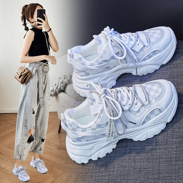 Women's Summer Running Shoes – Thick Sole Casual Sneakers for Comfort & Style