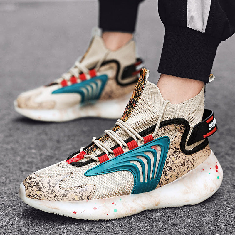 Men’s High-Top Velvet Running Shoes – Coconut Style Winter Casual Sneakers