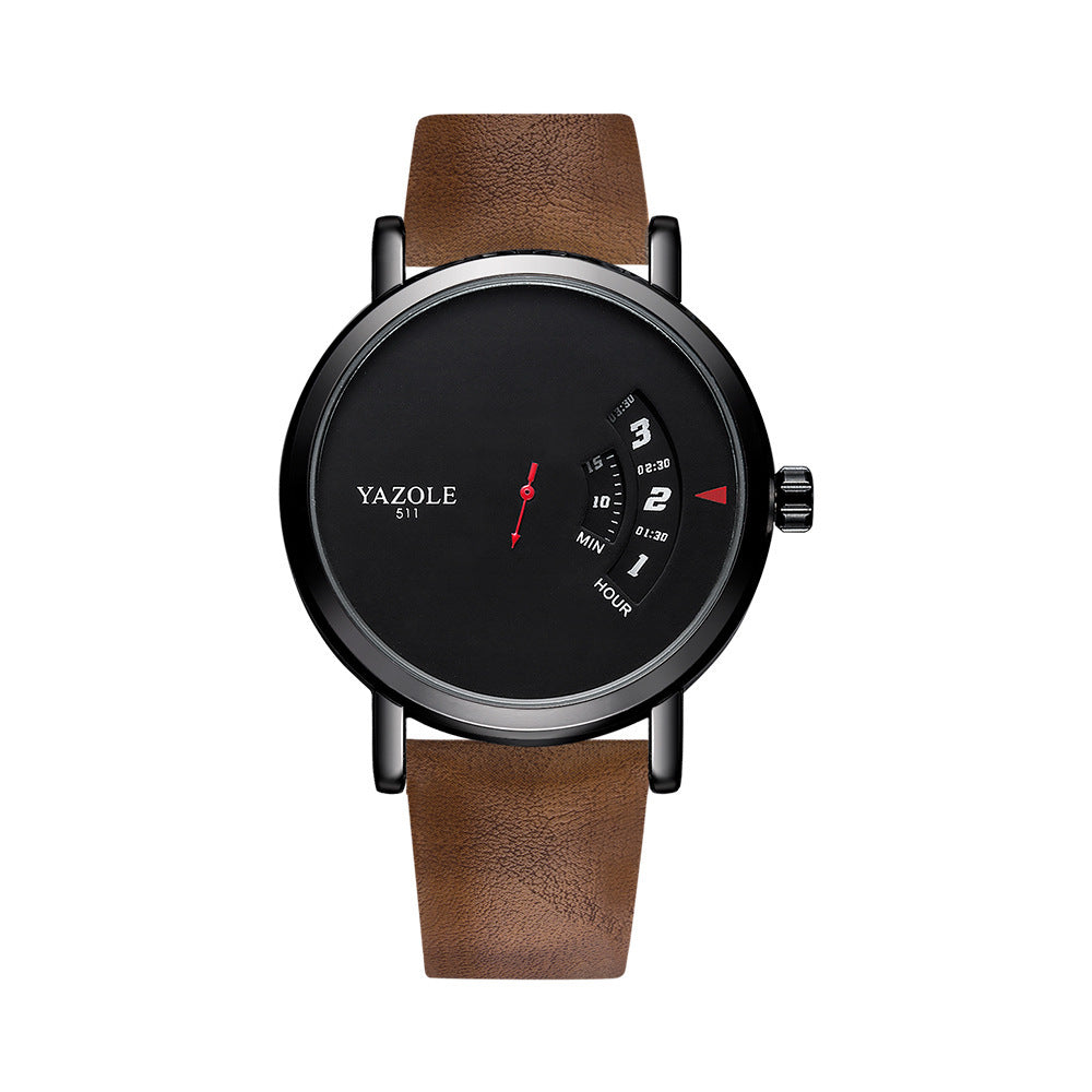 Men's Turntable Quartz Watch – Waterproof Stylish Wristwatch for Daily & Formal Wear