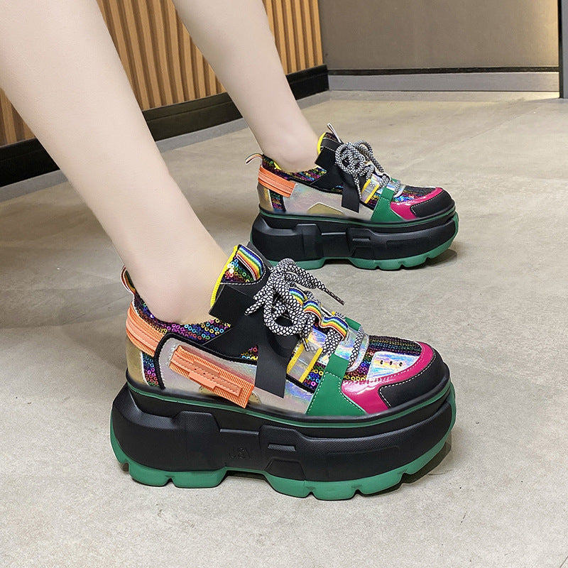 Sequin Street Platform Shoes – Bold Glitter Sneakers for Trendy Outfits