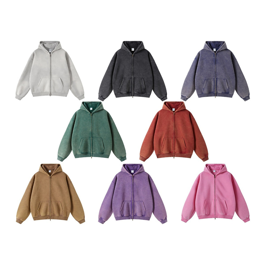 Vintage Washed Men’s Hoodie – Loose Fit Retro Worn Look