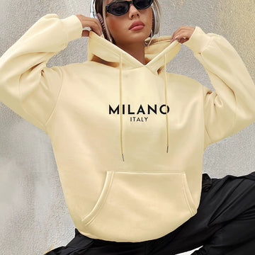 Casual Printed Hoodie – Long Sleeve Kangaroo Pocket Sweatshirt