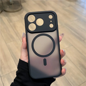 Matte Magnetic Shockproof iPhone Case – Translucent Cover for iPhone 17/16/15/14/13 Pro Max with MagSafe Support