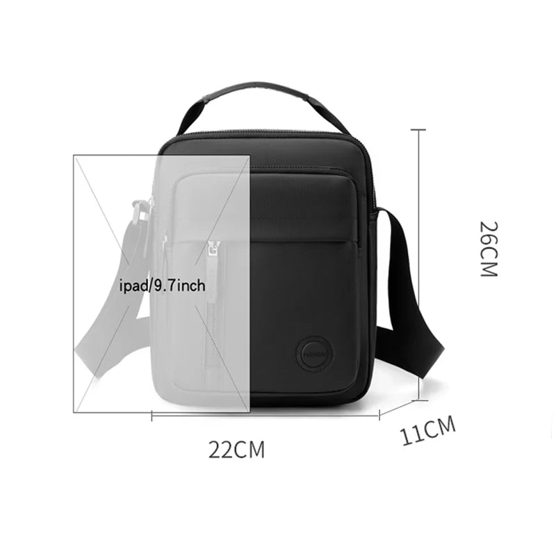 Men's Crossbody Bag – Multi-Compartment Business Shoulder Bag for Travel & Daily Use