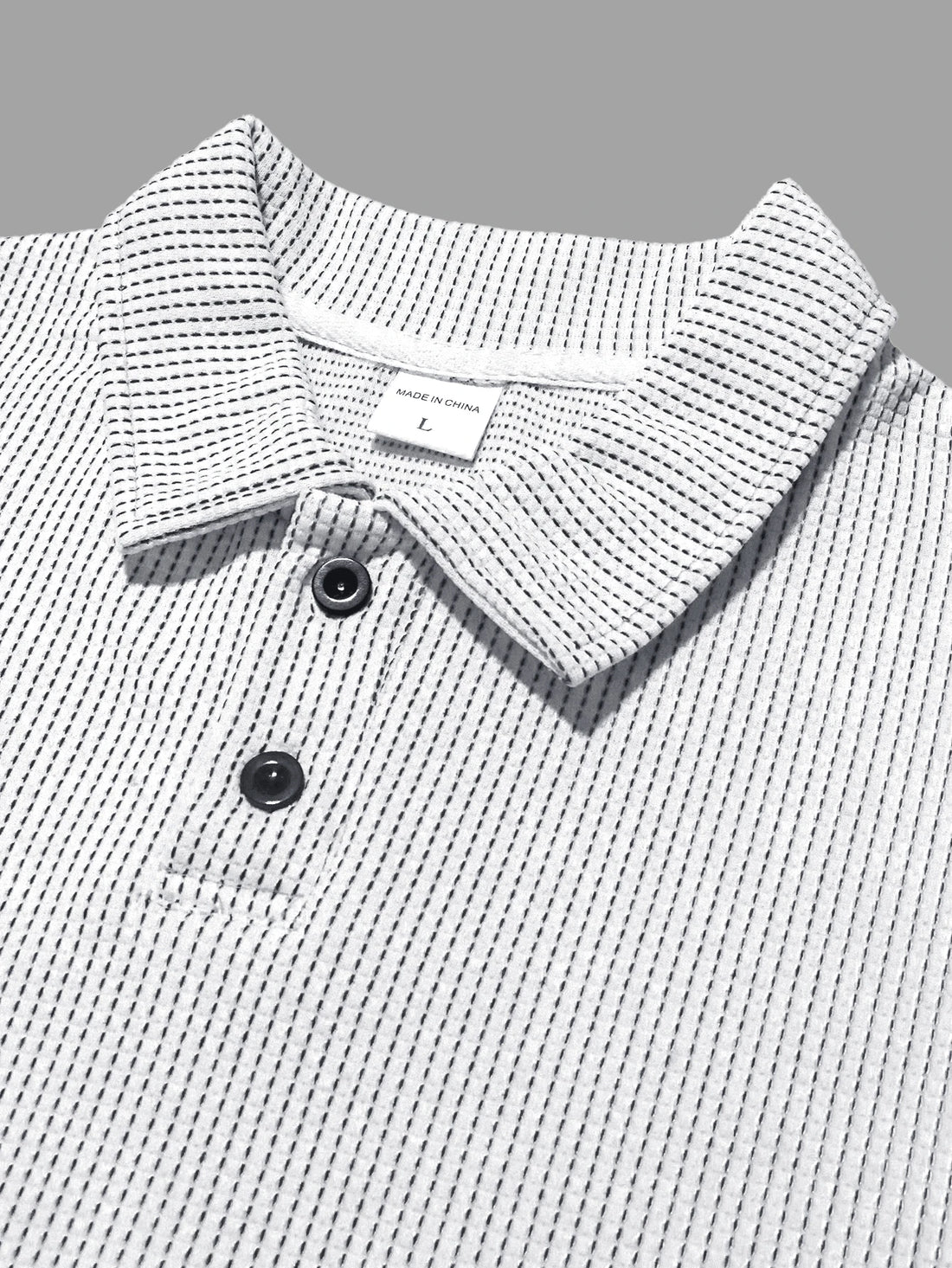 Summer Men's Casual Polo Shirt – Striped Lapel Short Sleeve Solid Color Sports T-Shirt
