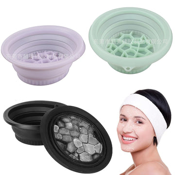 Foldable Silicone Ice Basin for Face – Skincare & Beauty Ice Facial Bowl