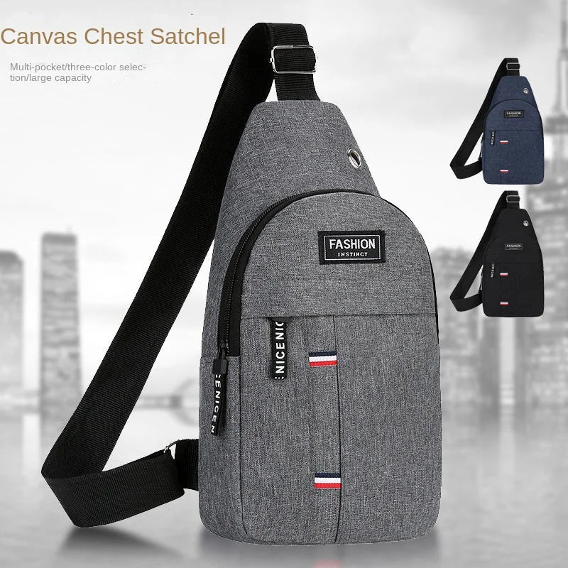 New Men's Chest Bag – Single Shoulder Casual Nylon Crossbody Bag