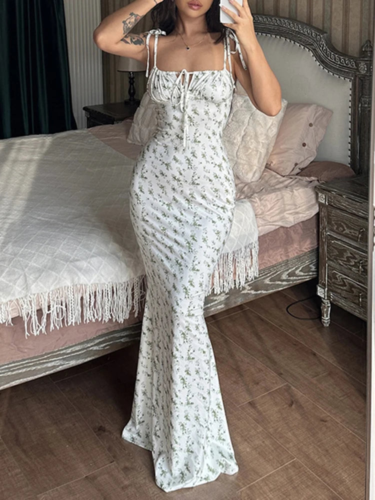 Sexy Floral Bodycon Beach Dress – Women's Summer Vacation Sheath Dress