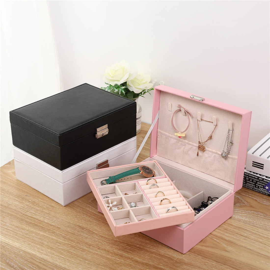 1PC Large Capacity Jewelry Storage Box – Spacious & Durable Organizer