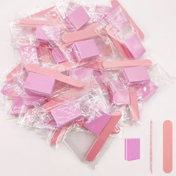 30PCS Pink Nail Art Kit – Mini Nail Files, Buffers & Sticks for DIY Nail Design