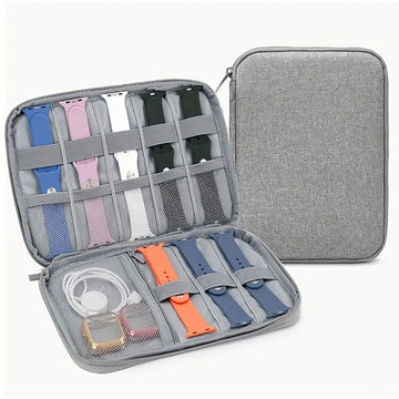 Watchband Storage Box for Apple Watch – Strap Case & Travel Organizer with Data Cable Compartment