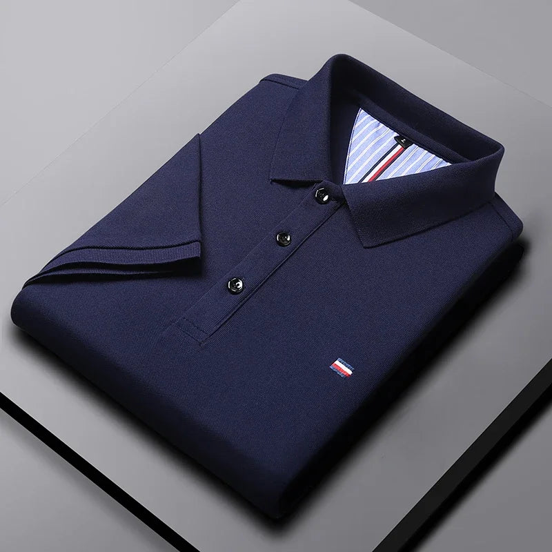 Men's Casual Fashion Polo Shirt – Breathable and Comfortable Embroidered Top