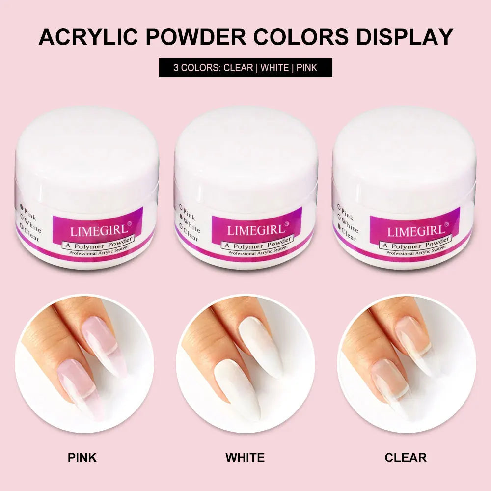 Professional Acrylic Nail Art Kit – Glitter Powder & DIY Practice Tools for Manicure