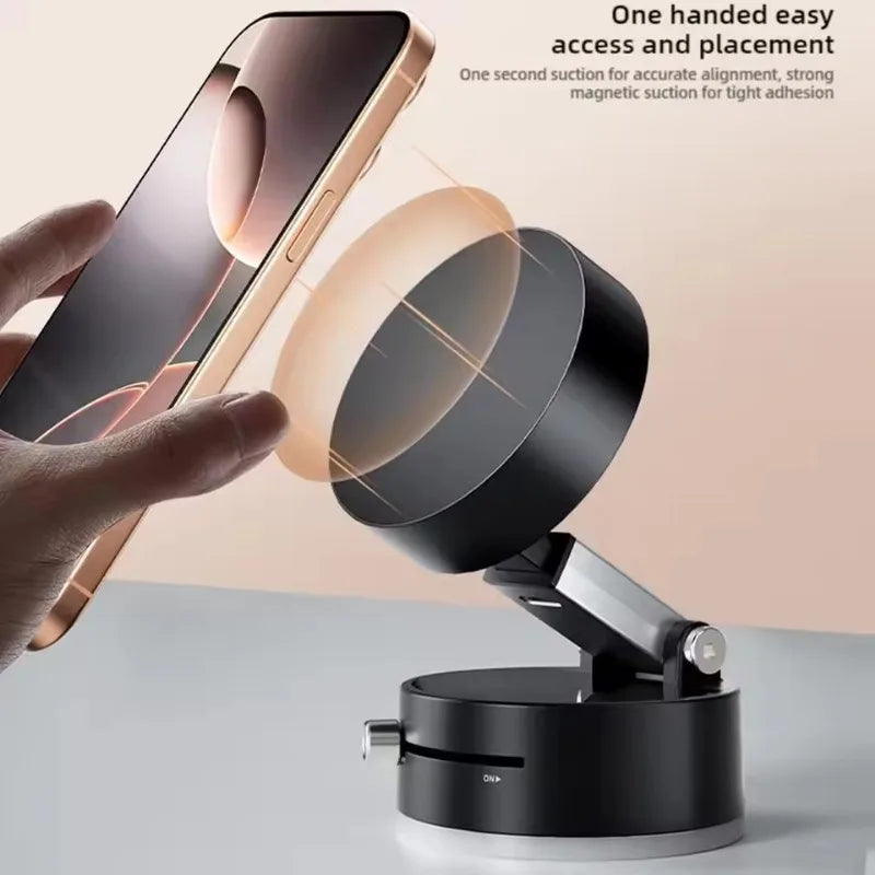 Magnetic Phone Holder for Car – Ultra Stable Suction Cup Mount, Anti-Shake Mobile Holder