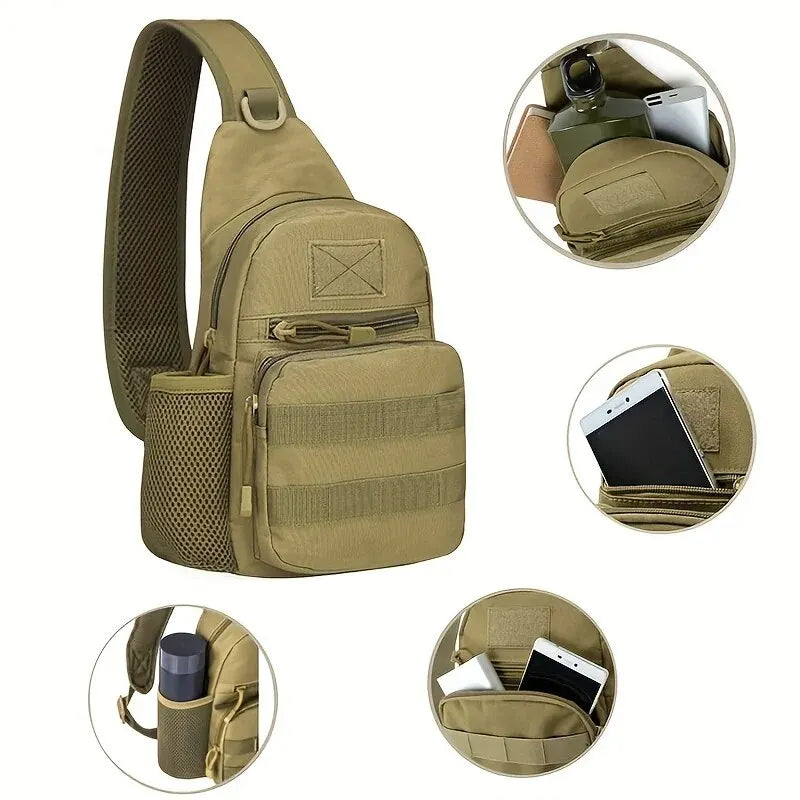 Military Shoulder & Chest Sling Bag – Tactical Backpack for Hiking, Camping & Fishing