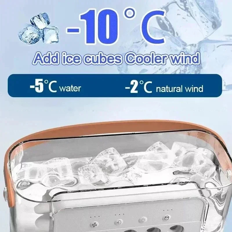 3-in-1 Air Conditioner Fan – Portable Air Cooler, Humidifier & LED Night Light for Home & Office