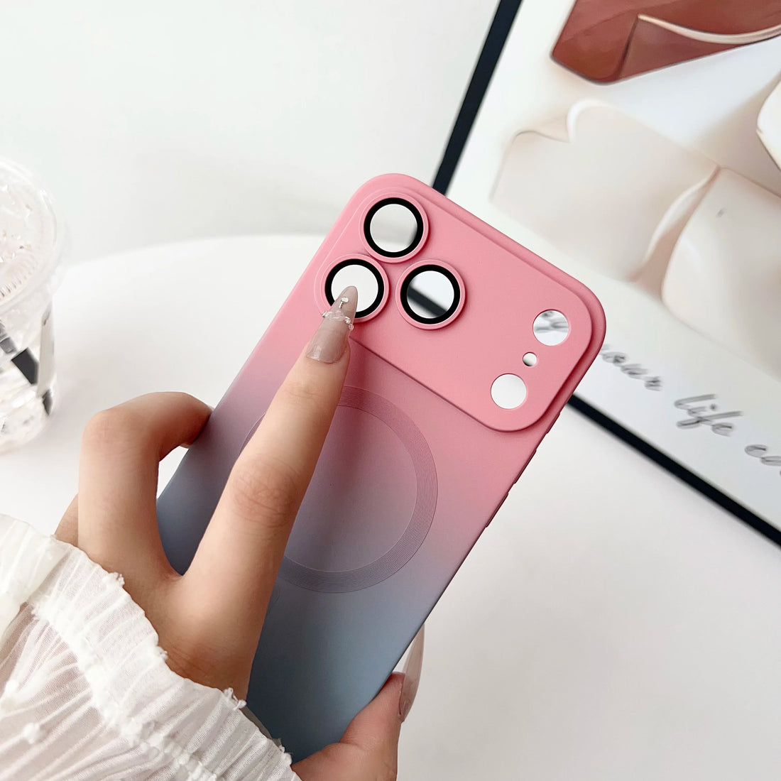 Fashion Liquid Silicone Soft Shell iPhone Case – Shockproof Magnetic Cover for iPhone 17 Pro Max & 17 Air