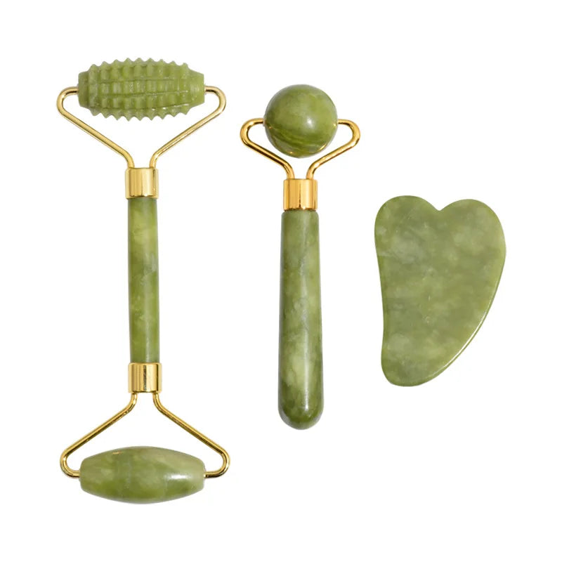 Natural Jade Roller Massager – Facial Lifting & Anti-Wrinkle Skin Care Tool