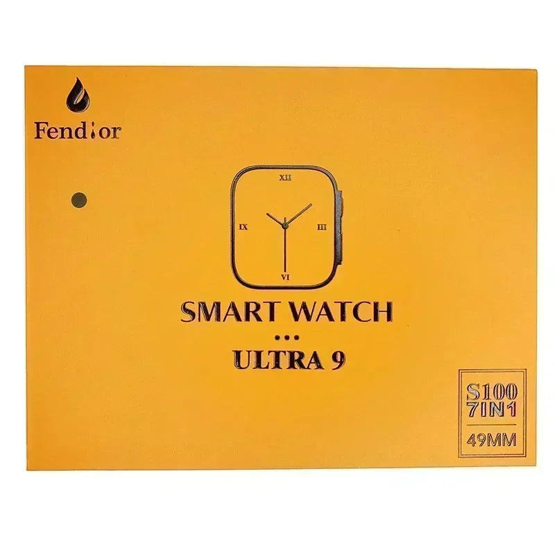 2025 New S900 Ultra Smartwatch – 2.2” HD AMOLED Circular Screen with 7 Straps & Protective Case