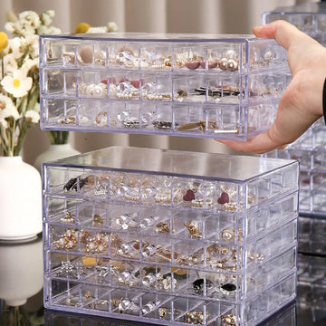 Multi-layer Large Capacity Jewelry Storage Box – Dust-proof & Anti-oxidation Earring Organizer