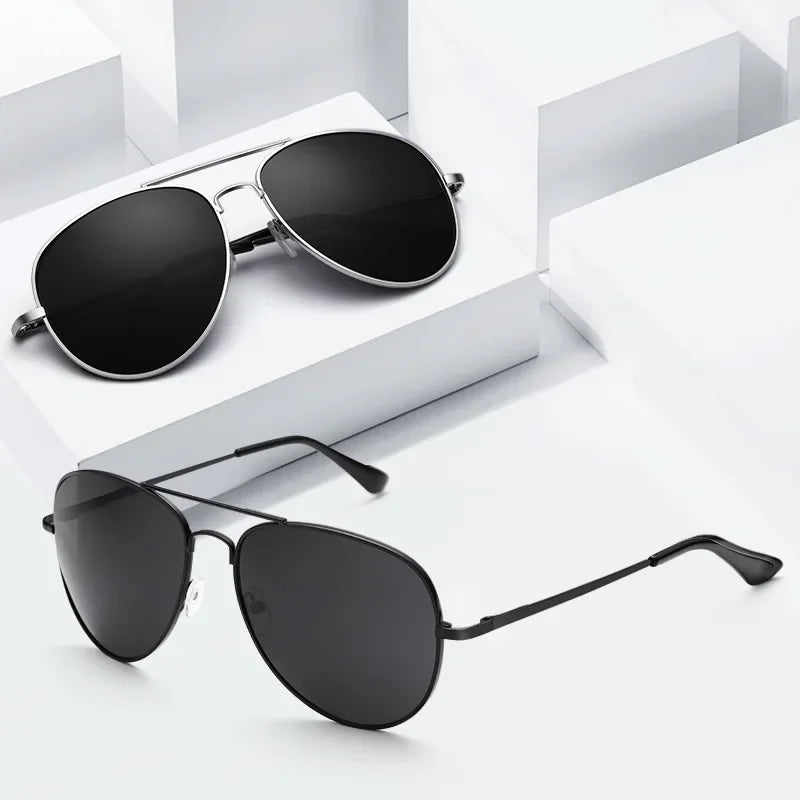 2024 Anti Reflective Vintage Pilot Sunglasses – Fashionable Multi-Color Unisex Sunscreen Glasses