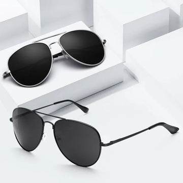 2024 Anti Reflective Vintage Pilot Sunglasses – Fashionable Multi-Color Unisex Sunscreen Glasses