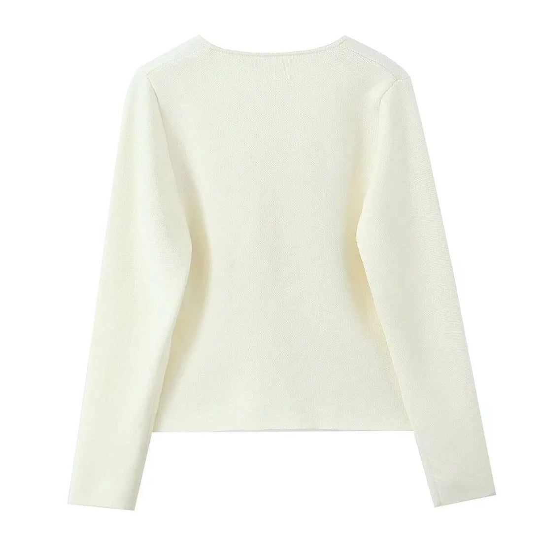 UNIZERA Women's Knitted Cardigan – Slim Fit V-Neck Sweater with Gold Buttons for Winter