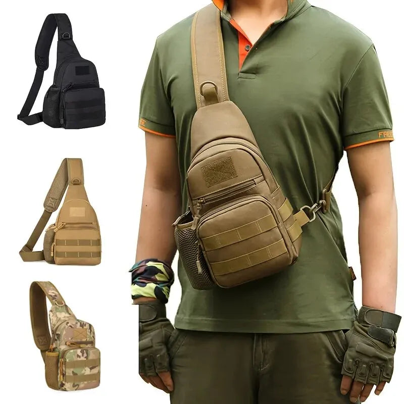 Military Shoulder & Chest Sling Bag – Tactical Backpack for Hiking, Camping & Fishing