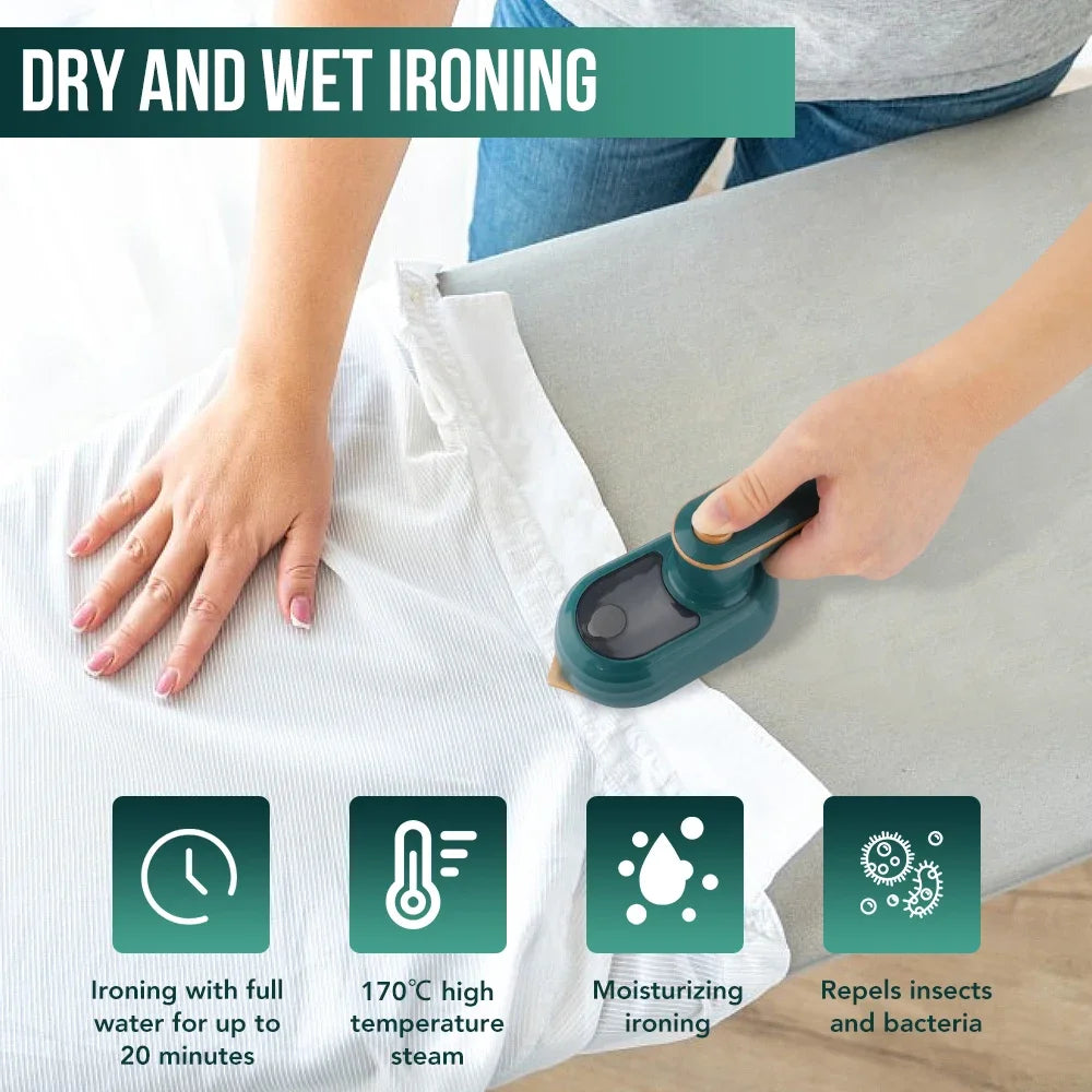Small Handheld Garment Steamer – 20s Fast Heat-Up, Portable with 50ml Water Tank