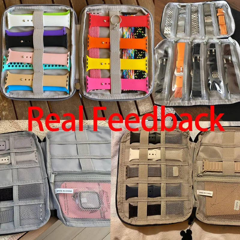 Waterproof Watch Strap Storage Box – Portable Organizer Case for Smartwatches & Apple Watch Bands