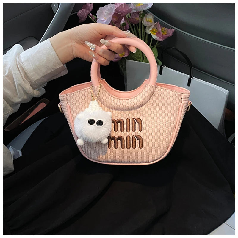 2025 Korean-Style Bucket Bag – Niche Embroidery, Fashionable & Versatile Shoulder Bag