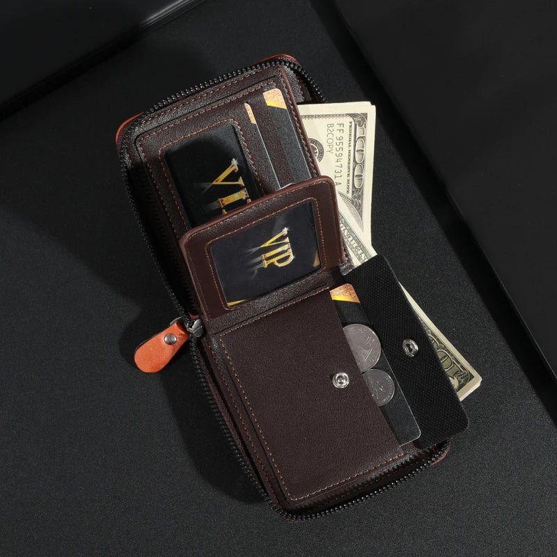 Fashionable Men's Leather Wallet with US Dollar Design – Stylish & Functional Bifold Wallet for Daily Use