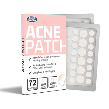 72Pcs Invisible Acne Patches – Waterproof Hydrocolloid Pimple Removal Stickers for Spot Treatment